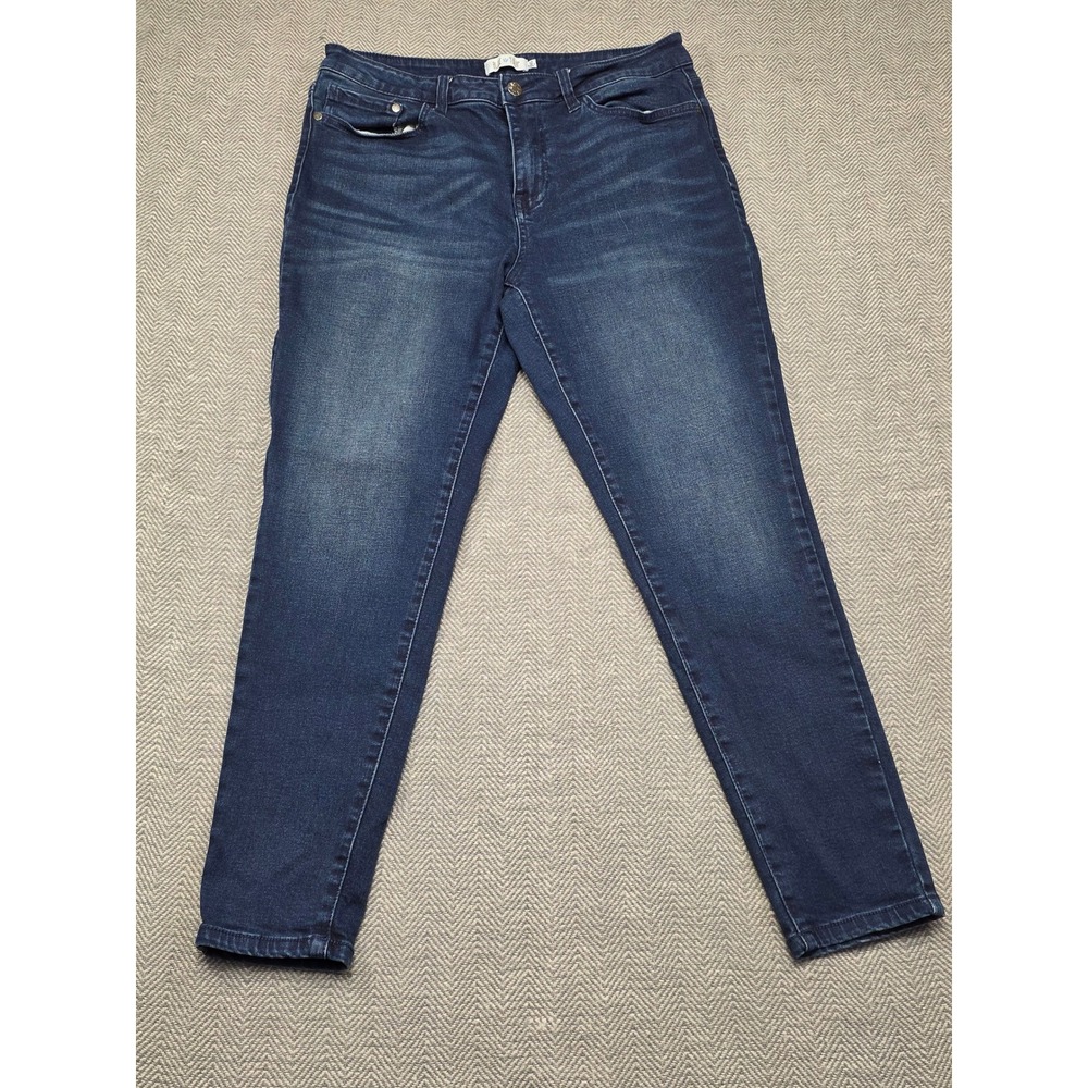 Blue Tulip Dark Wash Ankle Jeans Womens 12 Stretch Denim BT4323-C23 Indigo